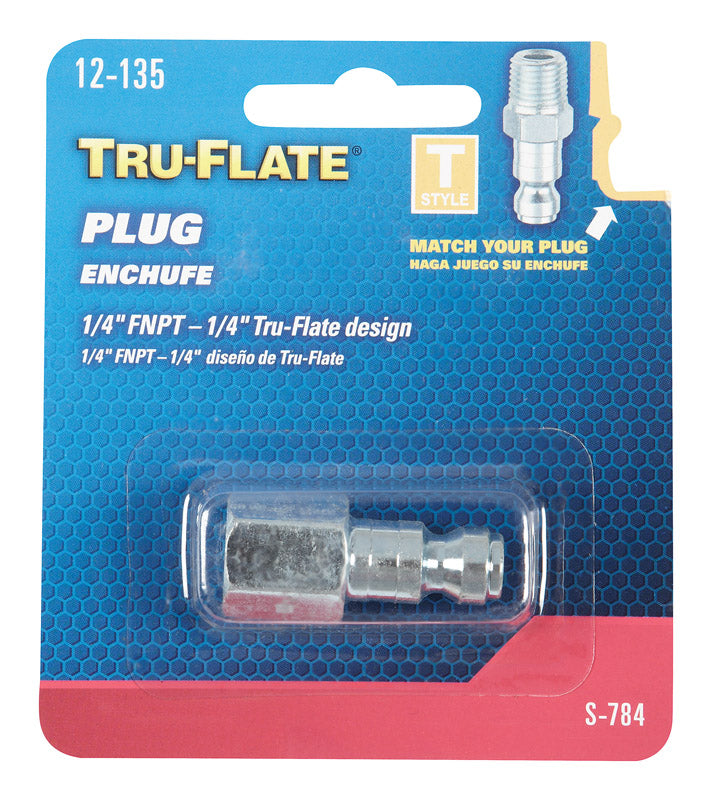 TRU-FLATE - Tru-Flate Steel Air Plug 1/4 in. Female 1 pc [TRFL12135]