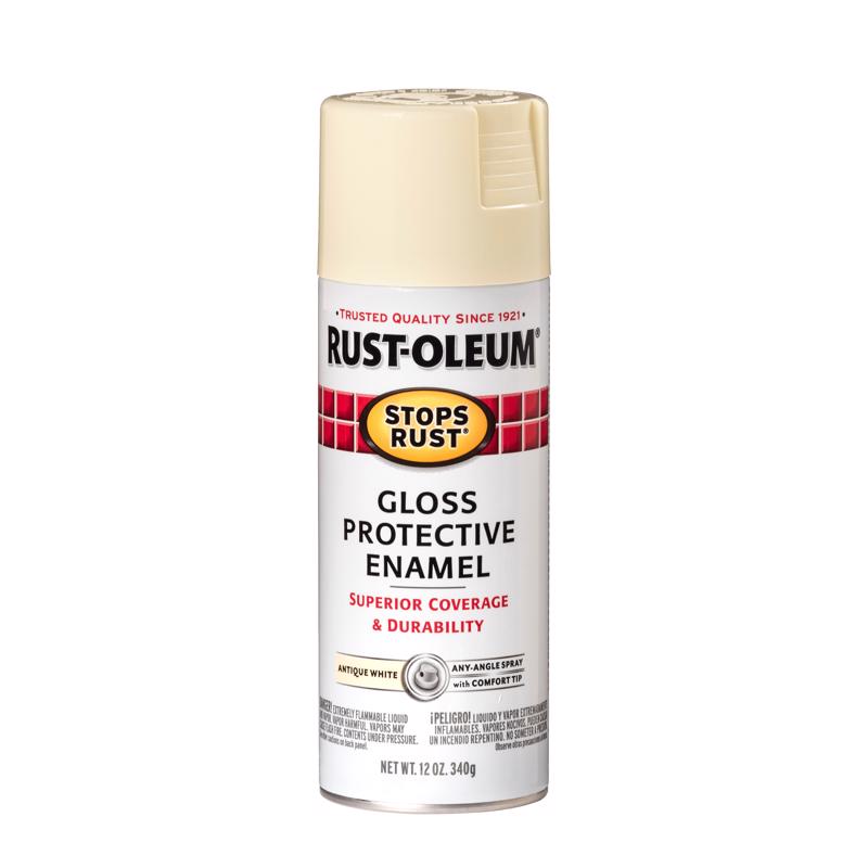 RUST-OLEUM - Rust-Oleum Stops Rust Gloss Antique White Spray Paint 12 oz