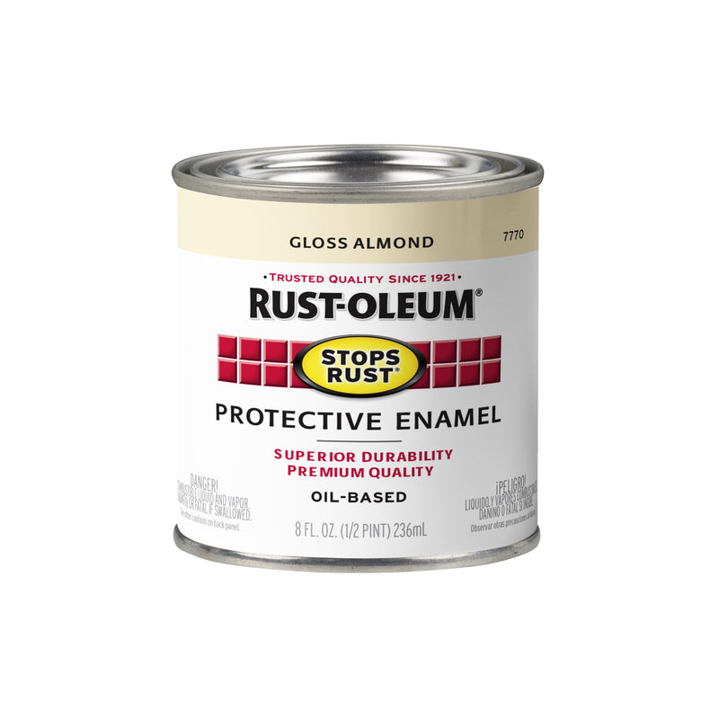 RUST-OLEUM - Rust-Oleum Stops Rust Indoor and Outdoor Gloss Almond Oil-Based Protective Paint 0.5 pt