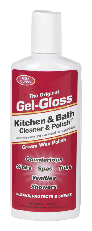 GEL-GLOSS - Gel-Gloss No Scent Kitchen & Bath Cleaner & Polish 8 oz Cream