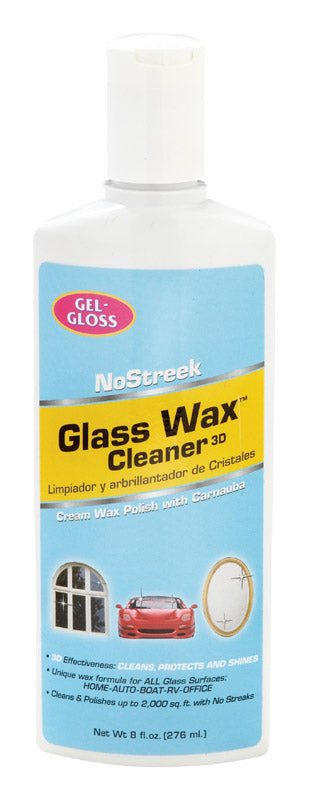 GEL-GLOSS - Gel-Gloss NoStreek No Scent Glass Wax Cleaner 8 oz Liquid