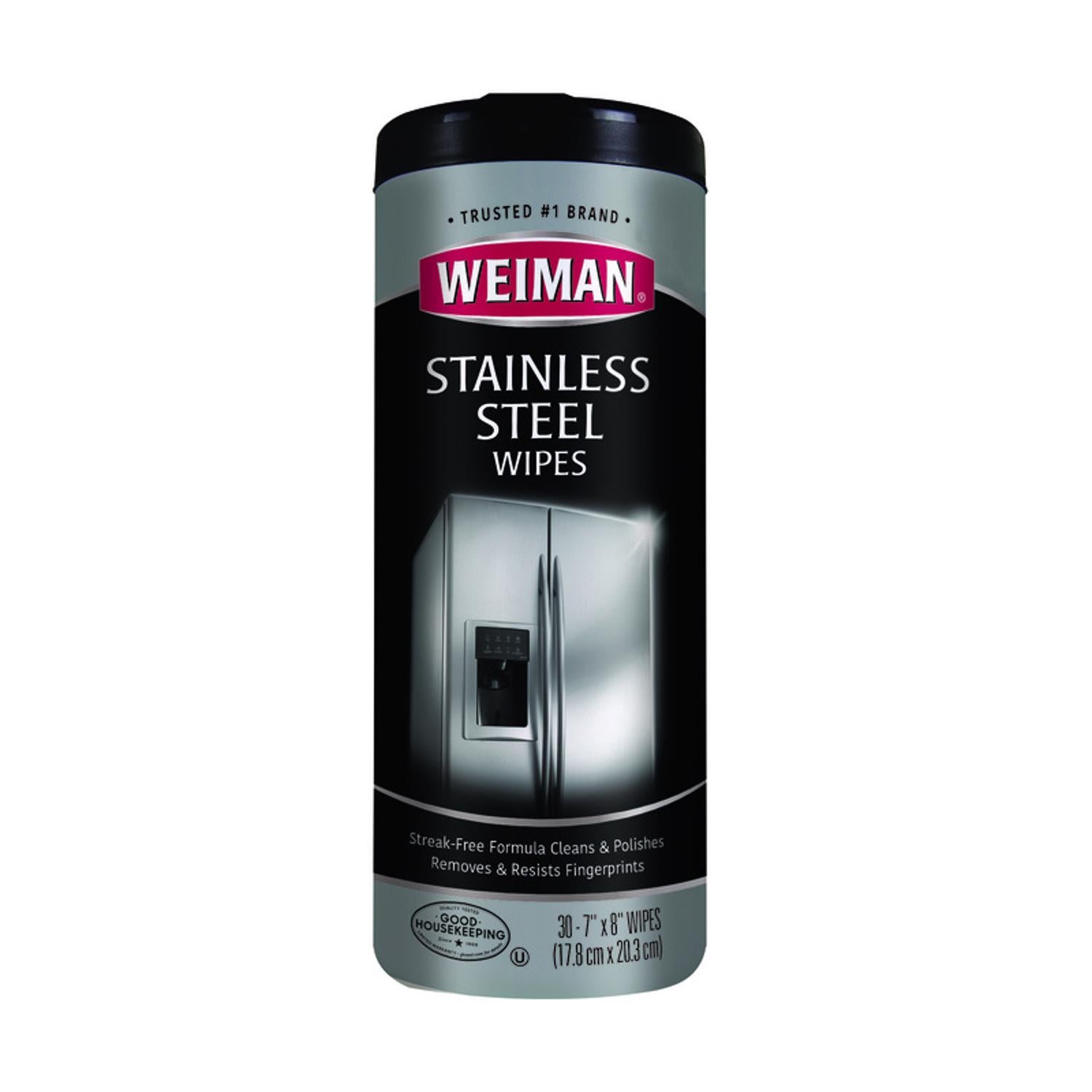 Weiman Fresh Clean Scent Stainless Steel Cleaner 30 pk Wipes - Case of 4