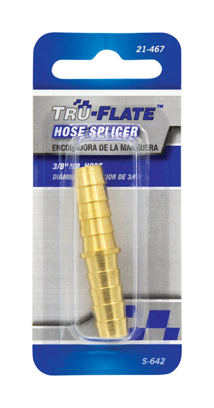 TRU-FLATE - Tru-Flate Brass Hose Splicer 3/8 1 pc