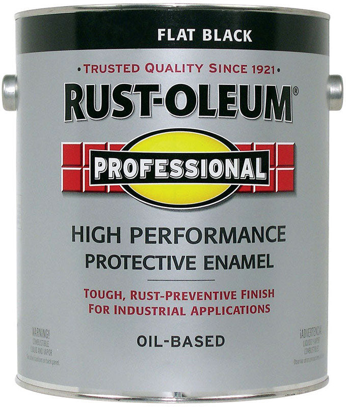 RUST-OLEUM - Rust-Oleum Professional High Performance Indoor and Outdoor Flat Black Protective Paint 1 gal - Case of 2