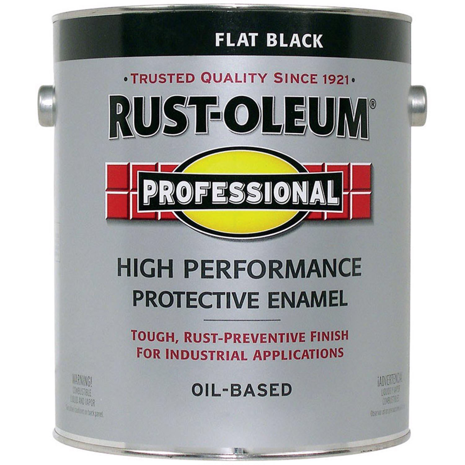 Rust-Oleum Professional High Performance Indoor and Outdoor Flat Black Protective Paint 1 gal - Case of 2