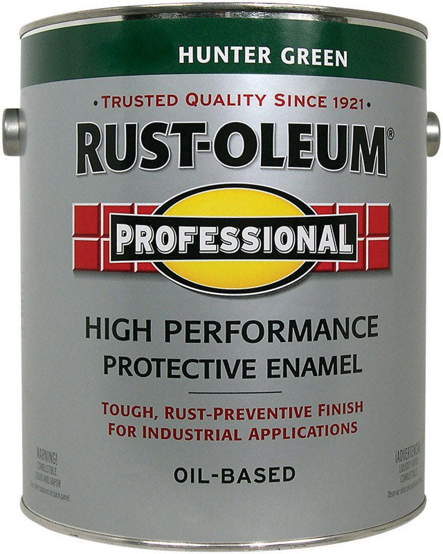 RUST-OLEUM - Rust-Oleum Professional Indoor and Outdoor Gloss Hunter Green Protective Enamel 1 gal - Case of 2