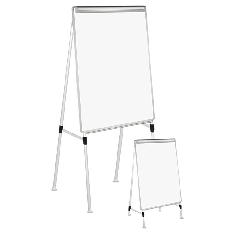 Universal - Dry Erase Board with A-Frame Easel, 29 x 41, White Surface, Silver Frame