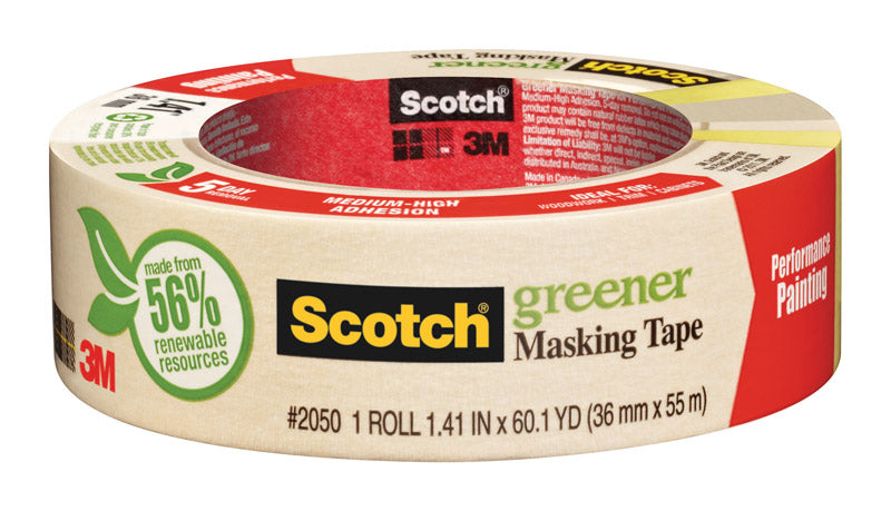 SCOTCH - Scotch 1.41 in. W X 60.1 yd L Tan Medium Strength Masking Tape 1 pk