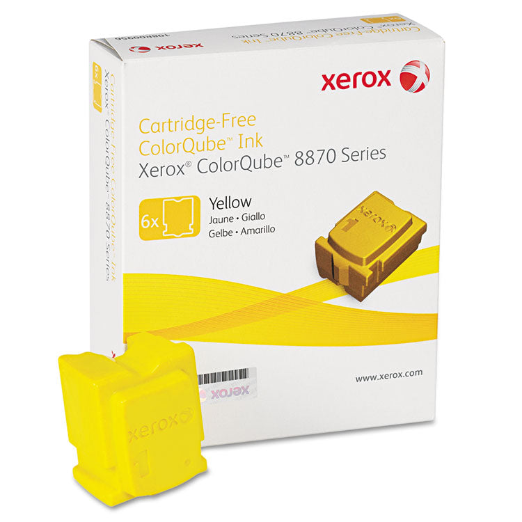 Xerox - 108R00952 Solid Ink Stick, 17,300 Page-Yield, Yellow, 6/Box