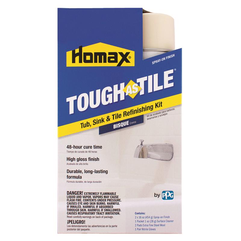 HOMAX - Homax Tough As Tile Gloss White Bathtub and Tile Refinishing Kit 32 oz