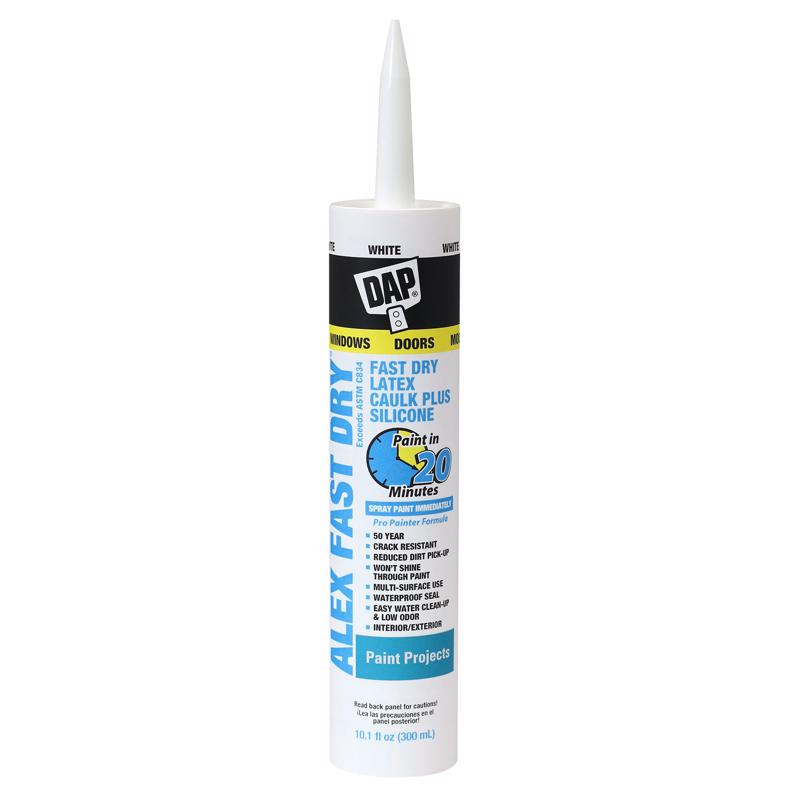 DAP - DAP Alex Fast Dry White Acrylic Latex Caulk 10.1 oz - Case of 12
