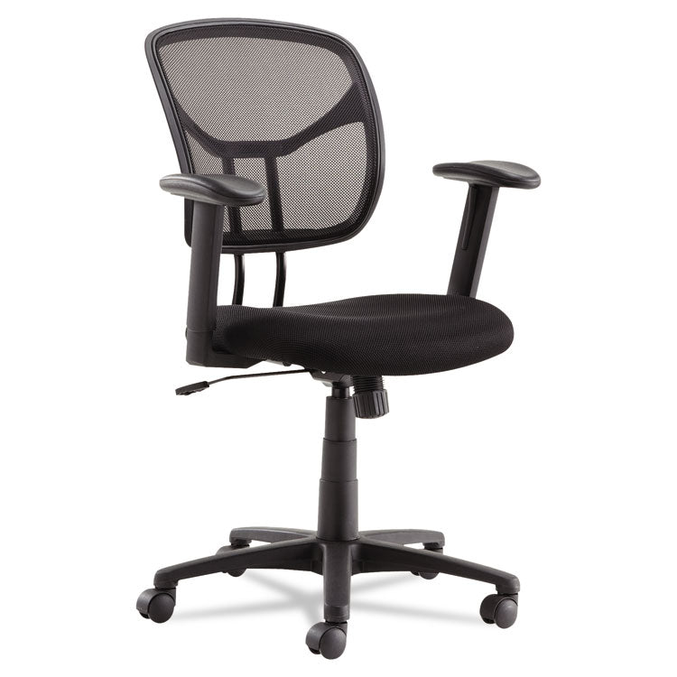 OIF - Swivel/Tilt Mesh Task Chair with Adjustable Arms, Supports Up to 250 lb, 17.72" to 22.24" Seat Height, Black