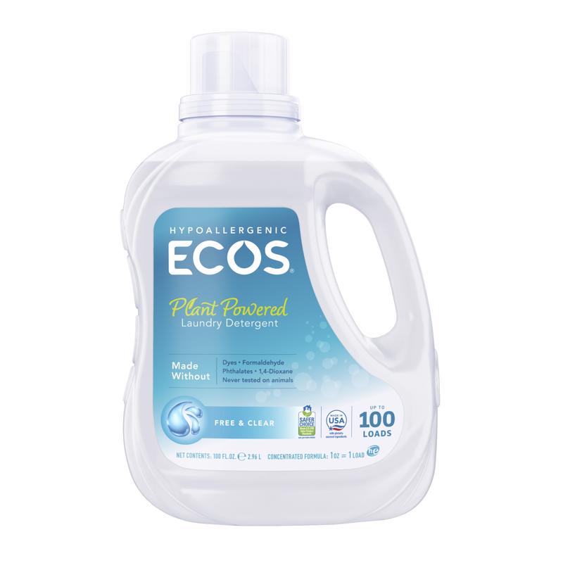 ECOS - ECOS Free & Clear Scent Laundry Detergent Liquid 100 oz 1 pk - Case of 4