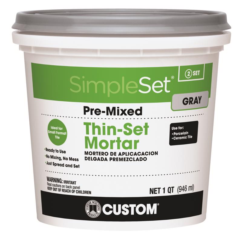 SIMPLESET - Custom Building Products SimpleSet Gray Thin-Set Mortar 1 qt