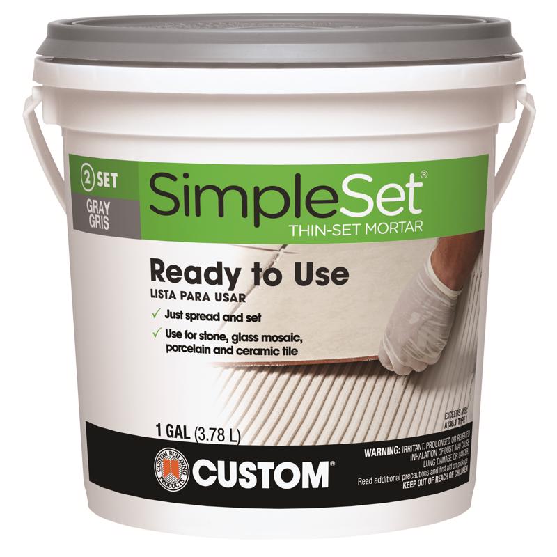 SIMPLESET - Custom Building Products SimpleSet Gray Thin-Set Mortar 1 gal