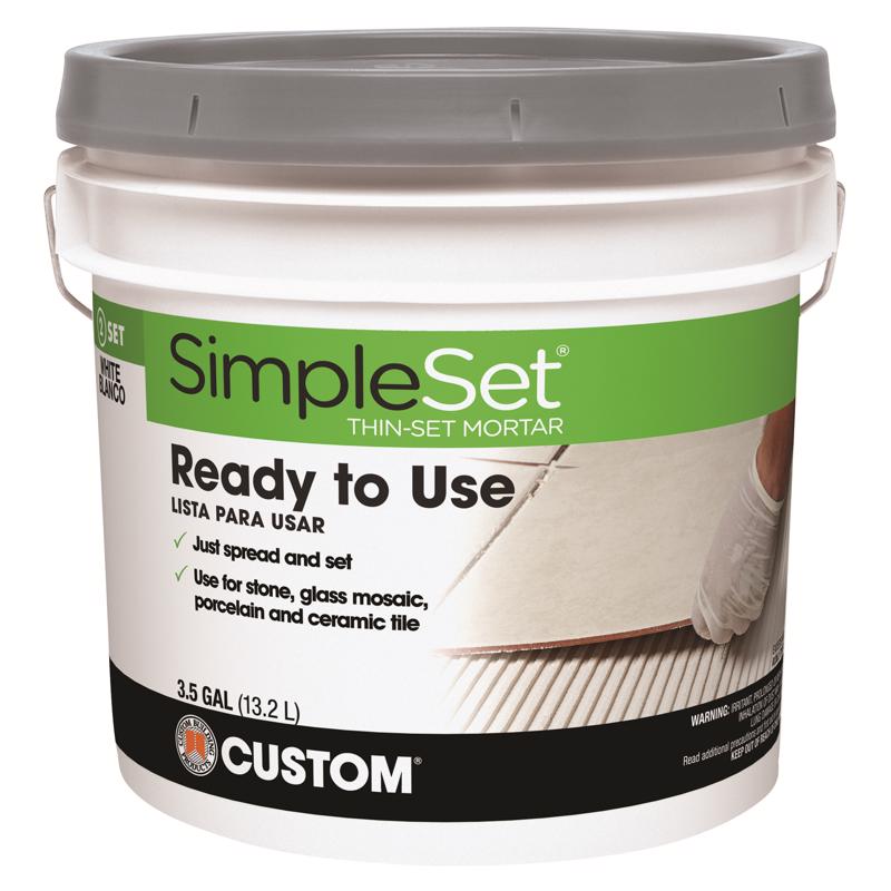 CUSTOM BUILDING PRODUCTS - Custom Building Products SimpleSet White Thin-Set Mortar 3.5 gal