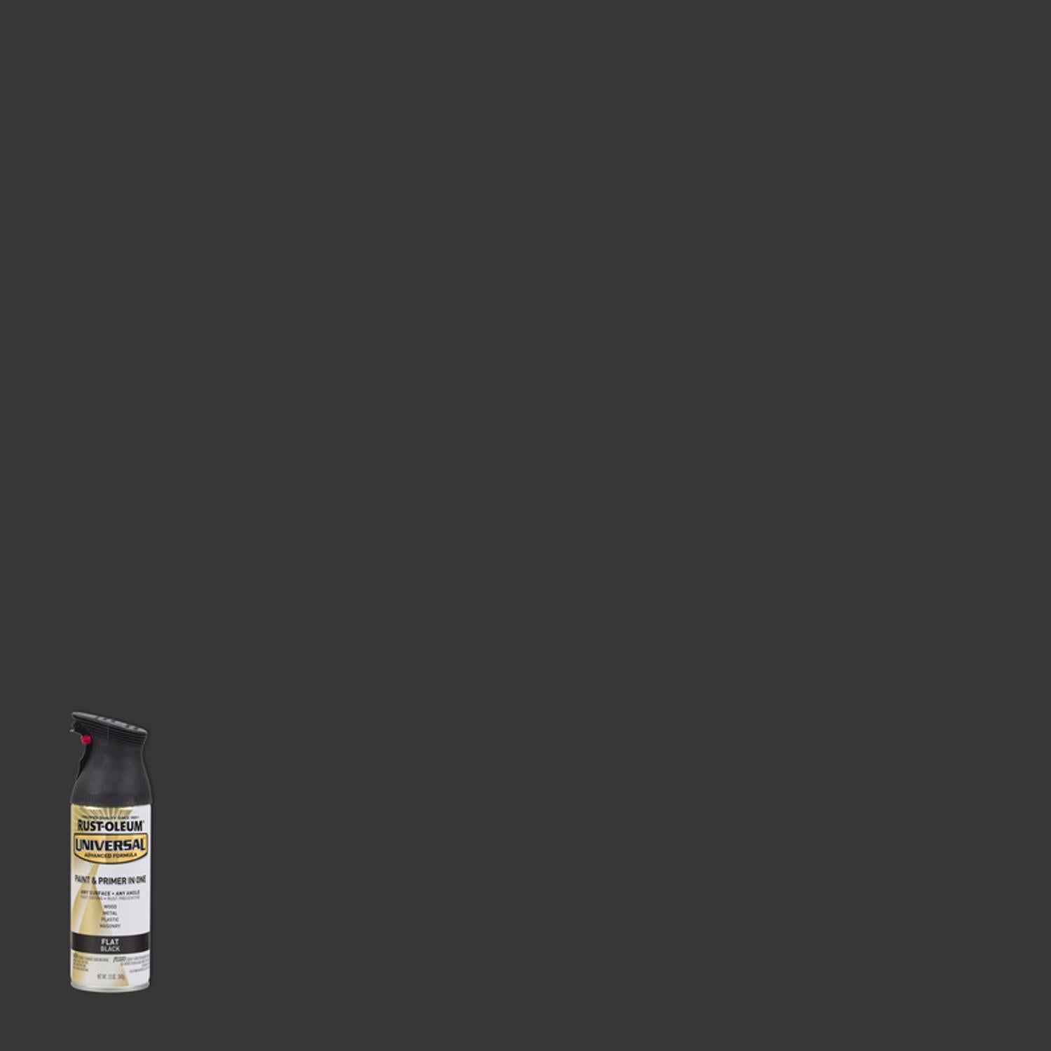 Rust-Oleum Universal Flat Black Spray Paint 12 oz - Case of 6