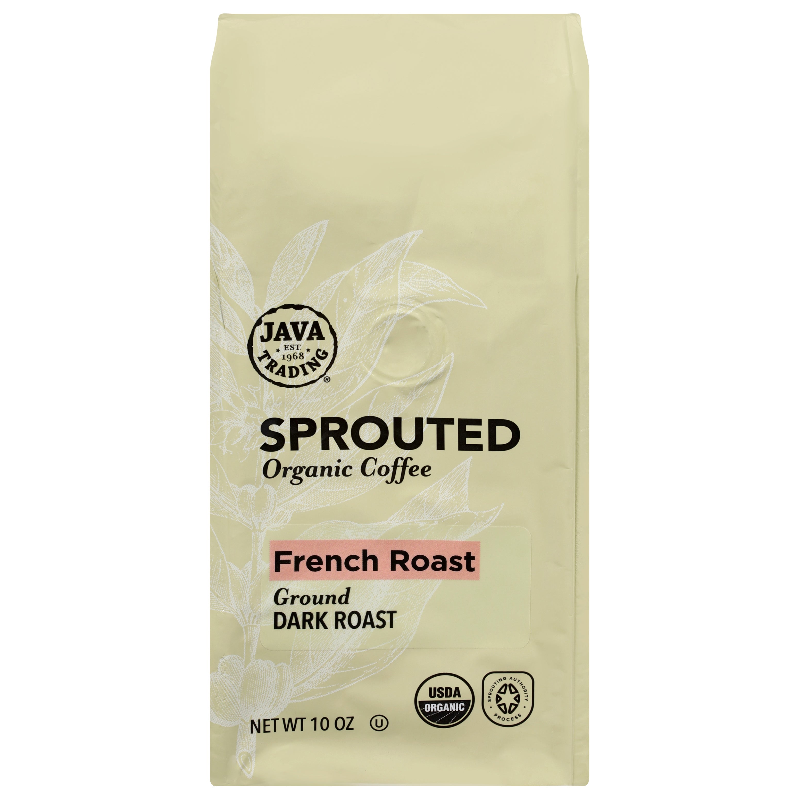 Java Trading Organic Ground Dark Roast French Roast Coffee 10 oz - Case of 6