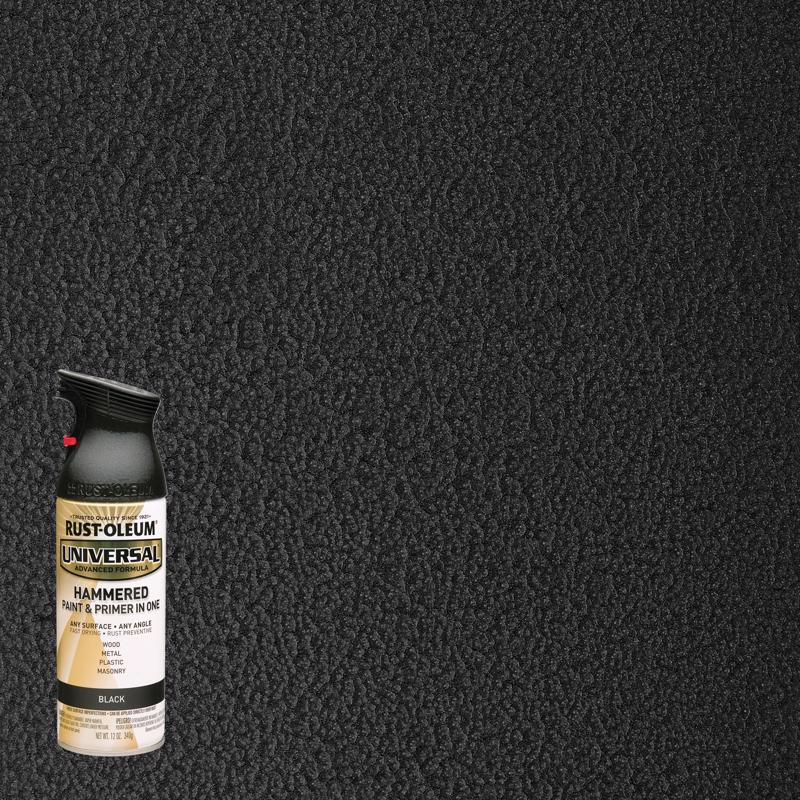 RUST-OLEUM - Rust-Oleum Universal Hammered Black Spray Paint 12 oz - Case of 6