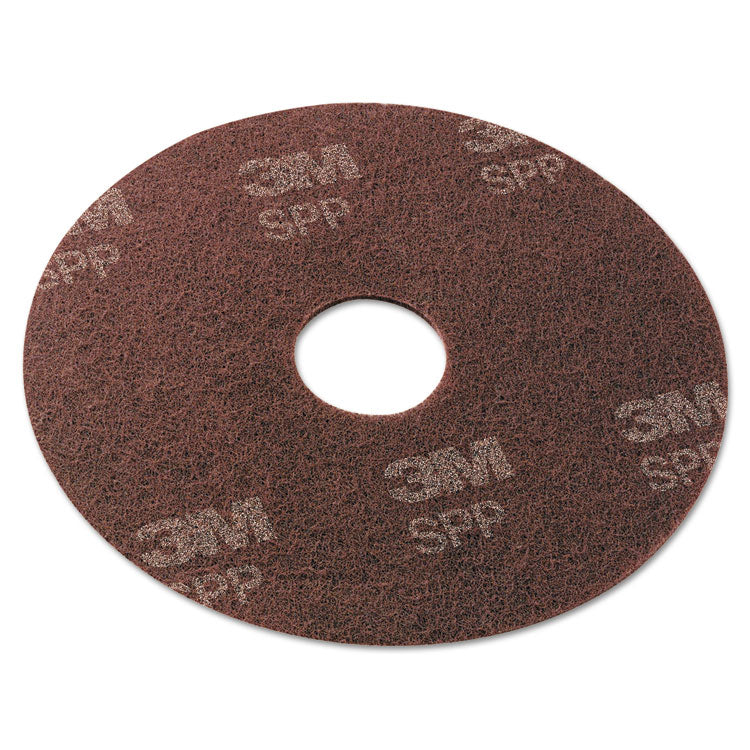 Scotch-Brite - Surface Preparation Pad, 17" Diameter, Maroon, 10/Carton