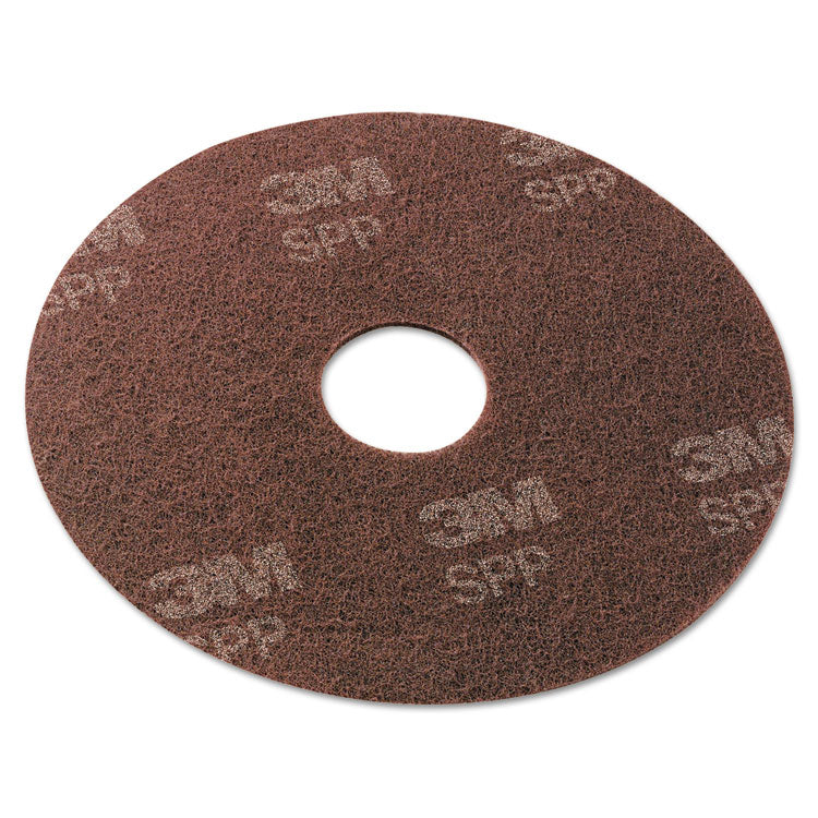 Scotch-Brite - Surface Preparation Pad, 13" Diameter, Maroon, 10/Carton