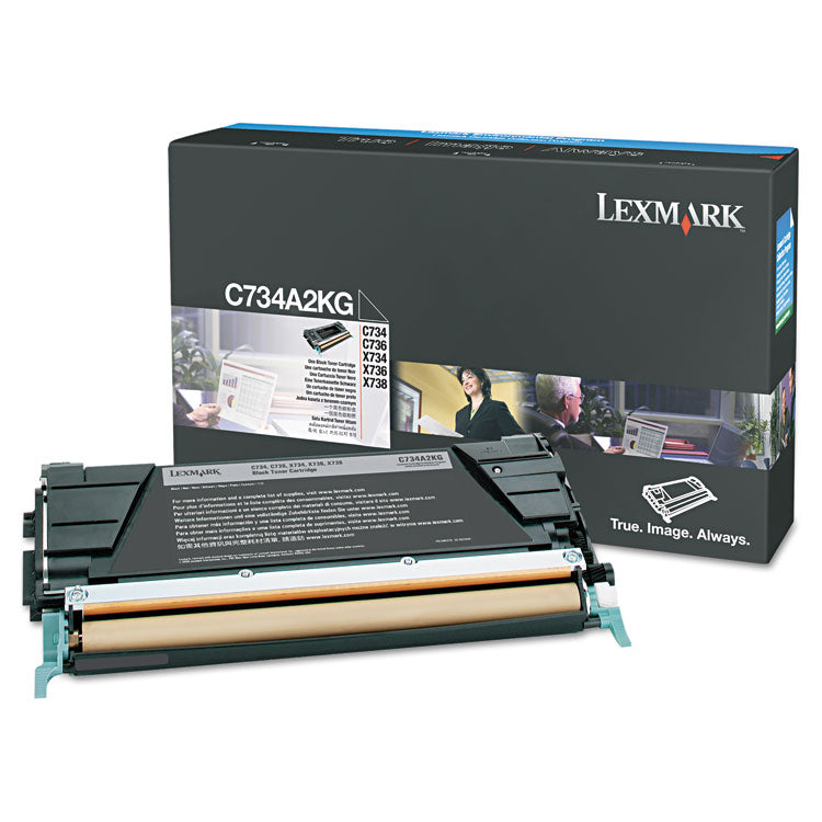 Lexmark - C734A2KG High-Yield Toner, 8,000 Page-Yield, Black
