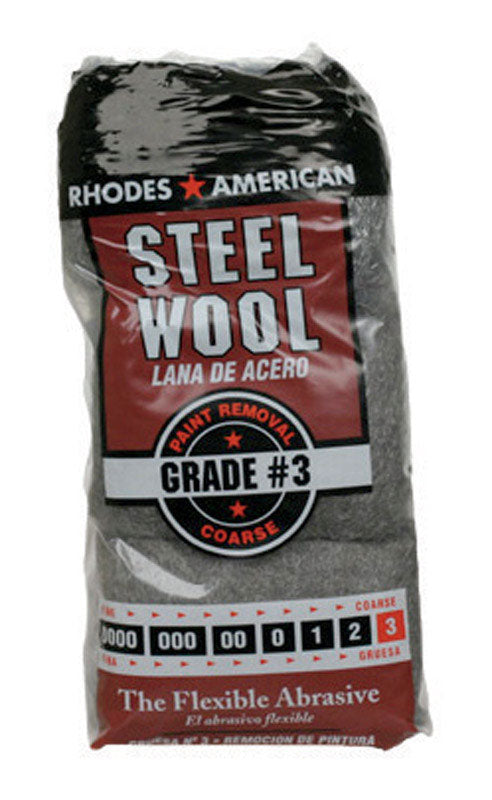 HOMAX - Rhodes American 3 Grade Coarse Steel Wool Pad 12 pk - Case of 6