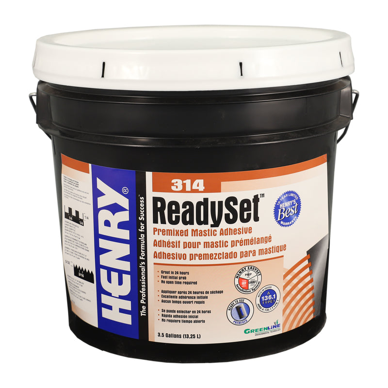 HENRY - Henry 314 Ready Set High Strength Paste Premixed Mastic Adhesive 3.5 gal