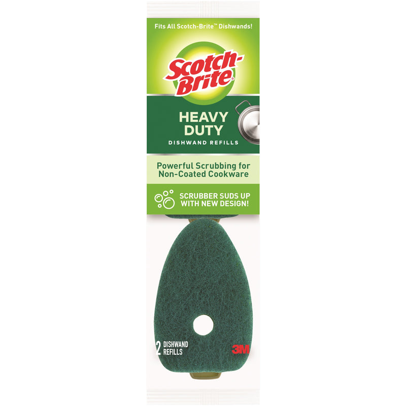 SCOTCH-BRITE - Scotch-Brite Heavy Duty Dishwand Scrubber Refill For Kitchen 2 pk [481-7-RSC]