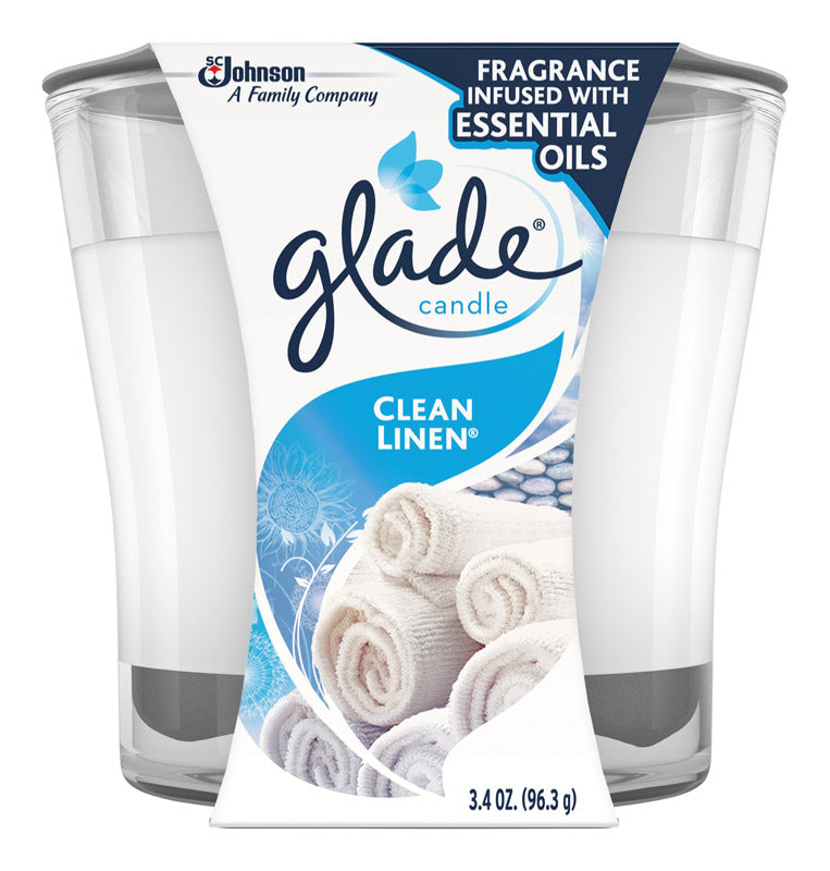 GLADE - Glade Ivory Clean Linen Scent Jar Air Freshener Candle 3.4 oz - Case of 6