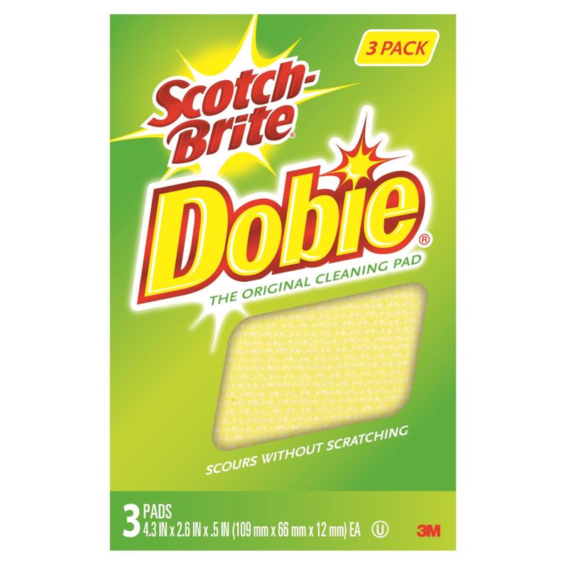 3M - Scotch-Brite Medium Duty Cleaning Pad For All Purpose 4.3 in. L 3 pk - Case of 8