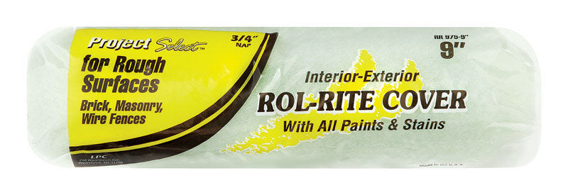 PROJECT SELECT - Project Select Rol-Rite Polyester 9 in. W X 3/4 in. Regular Paint Roller Cover 1 pk - Case of 12