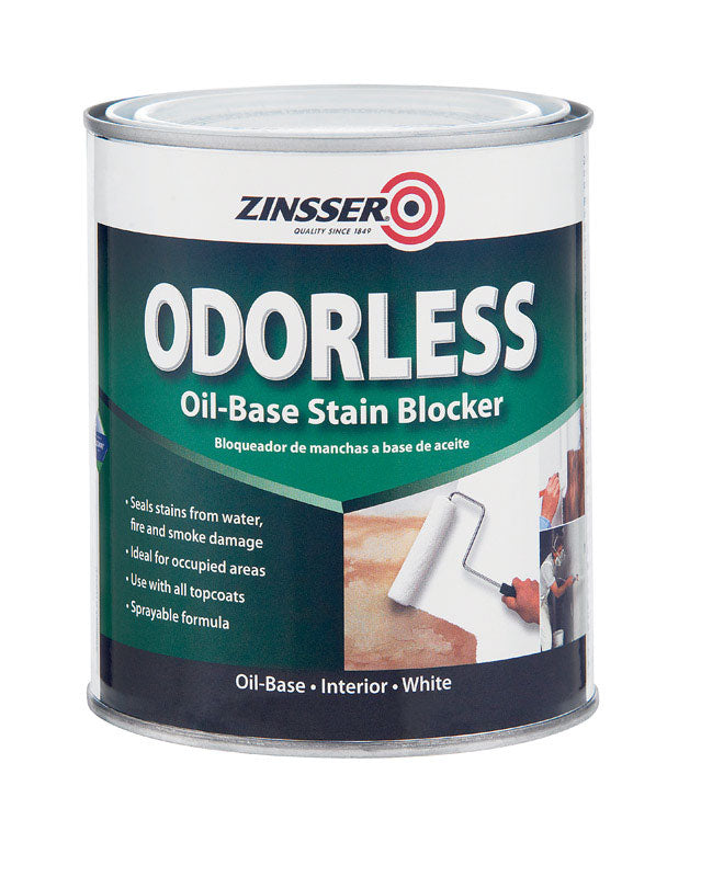 ZINSSER - Zinsser Odorless White Flat Primer 1 qt - Case of 6