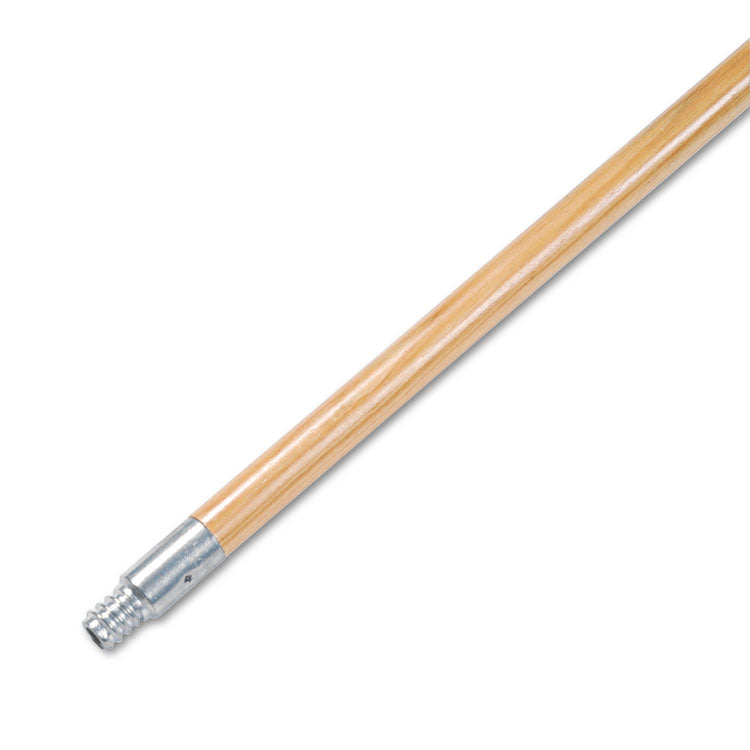 Boardwalk - Metal Tip Threaded Hardwood Broom Handle, 0.94" dia x 60", Natural