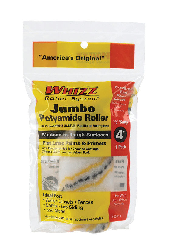 WHIZZ - Whizz Polyamide Fabric 4 in. W X 1/2 in. Jumbo Mini Paint Roller Cover 1 pk