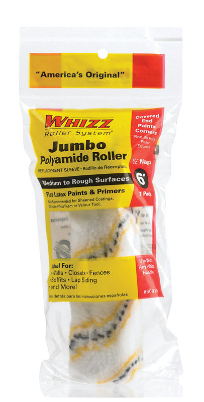 WHIZZ - Whizz Maximus Polyamide Fabric 6 in. W X 1/2 in. Jumbo Mini Paint Roller Cover 1 pk