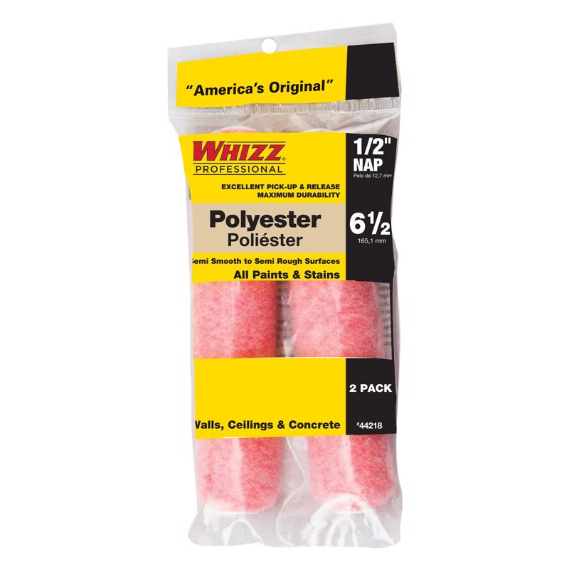 WHIZZ - Whizz Polyester 6.5 in. W X 1/2 in. Mini Paint Roller Cover 2 pk