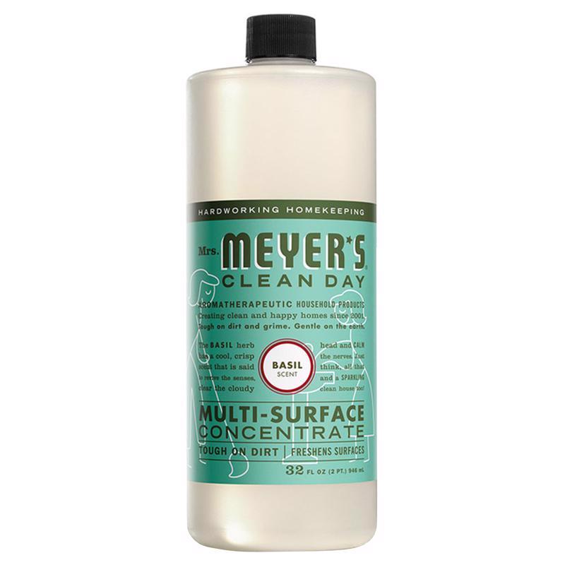 MRS. MEYER'S - Mrs. Meyer's Clean Day Basil Scent Concentrated Organic Multi-Purpose Cleaner Liquid 32 oz