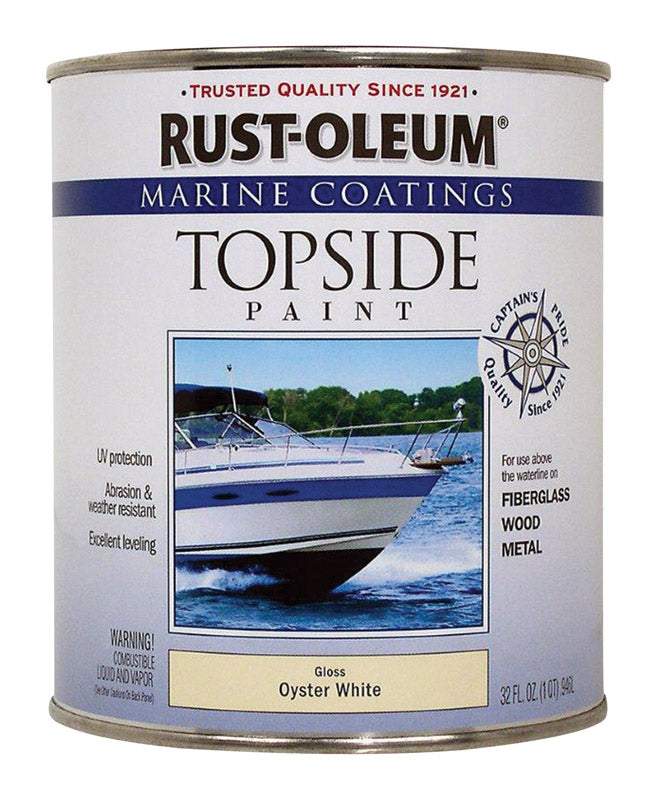 RUST-OLEUM - Rust-Oleum Marine Coatings Outdoor Oyster White Marine Topside Paint 1 qt - Case of 4