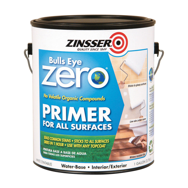 ZINSSER - Zinsser Bulls Eye Zero White Smooth Water-Based Acrylic Primer and Sealer 1 gal - Case of 2