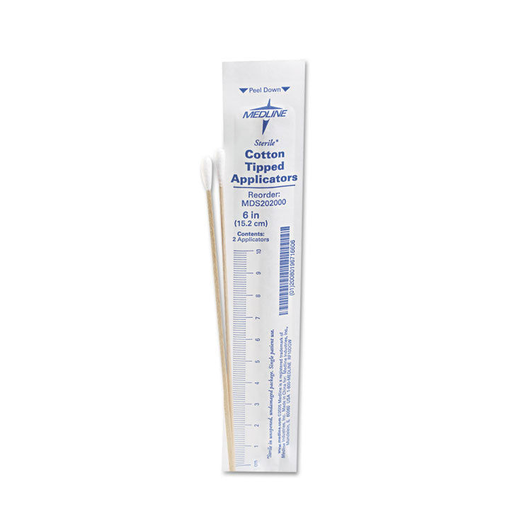 Medline - Cotton-Tipped Applicators, 6", 100 Applicators/Box