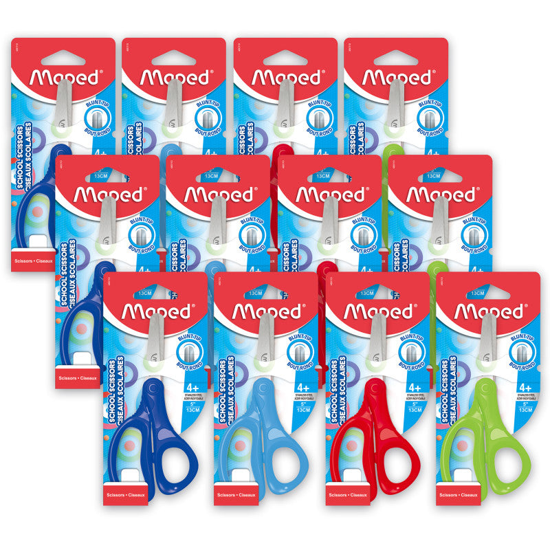 MAPED - Essential 5" Kid Scissors, Blunt, Pack of 12
