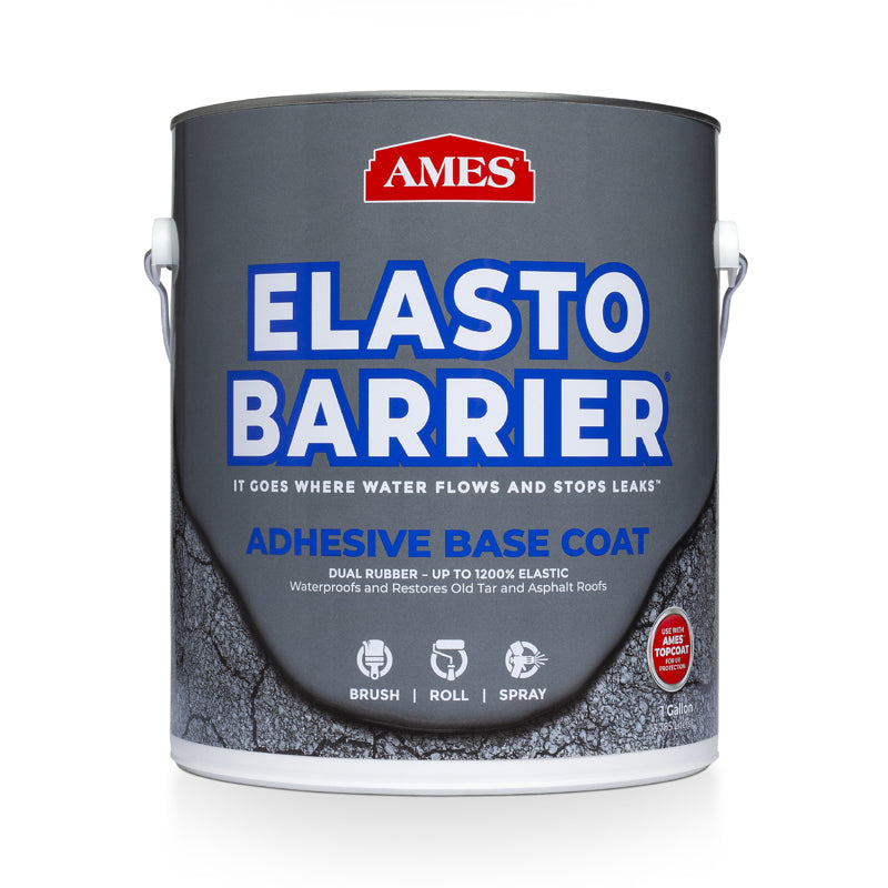 AMES - AMES Elasto-Barrier Gray Acrylic Elastomeric Roof Coating - Case of 4