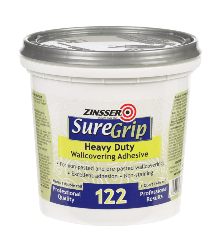 ZINSSER - Zinsser SureGrip High Strength Wallcovering Adhesive 1 qt