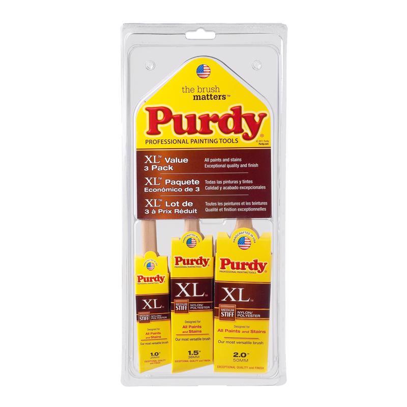 PURDY - Purdy XL Multi-Pack Medium Stiff Assorted Paint Brush Set