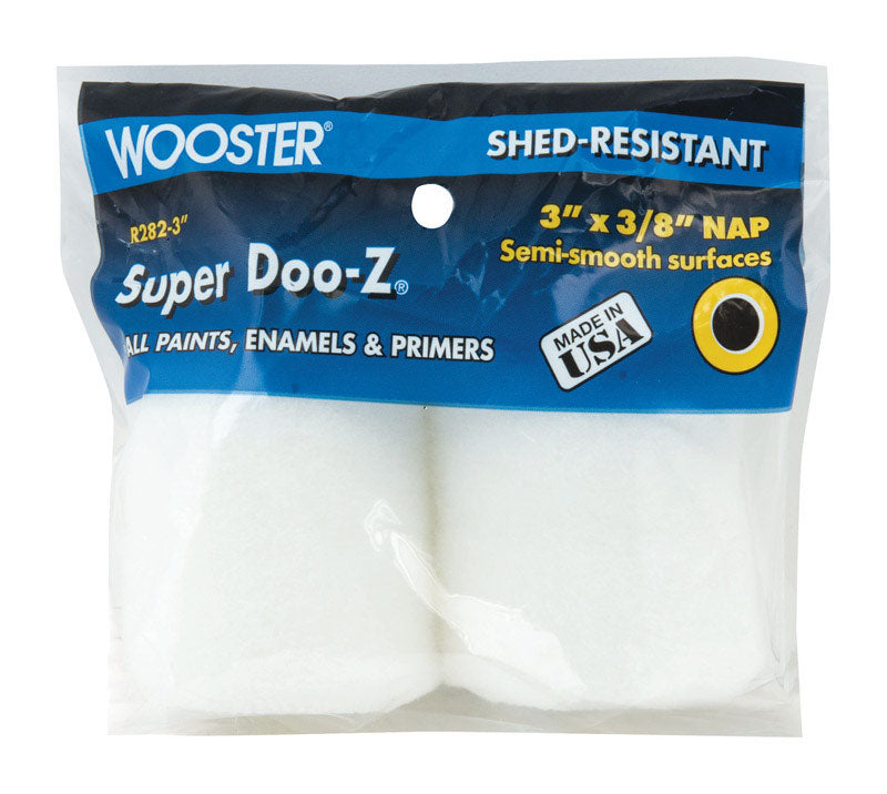 WOOSTER - Wooster Super Doo-Z Fabric 3 in. W X 3/8 in. Trim Roller Refill 2 pk