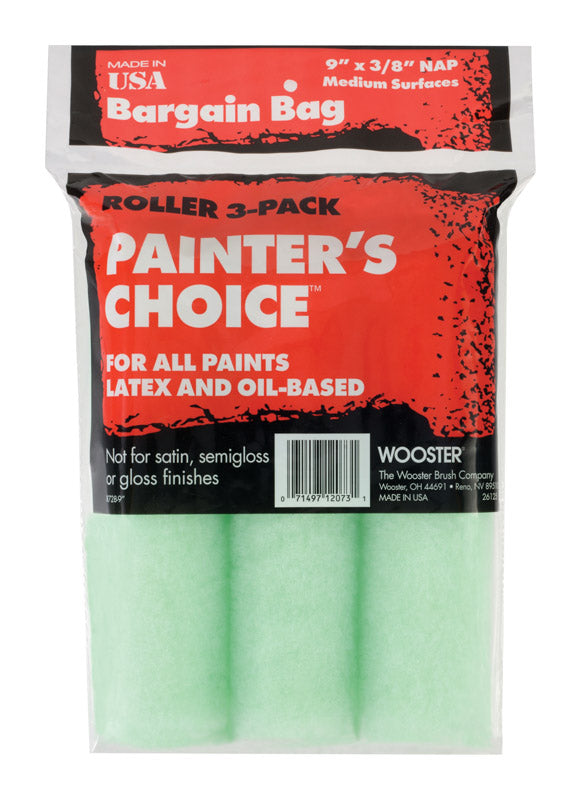 WOOSTER - Wooster Painter's Choice Fabric 9 in. W X 3/8 in. Paint Roller Cover 3 pk