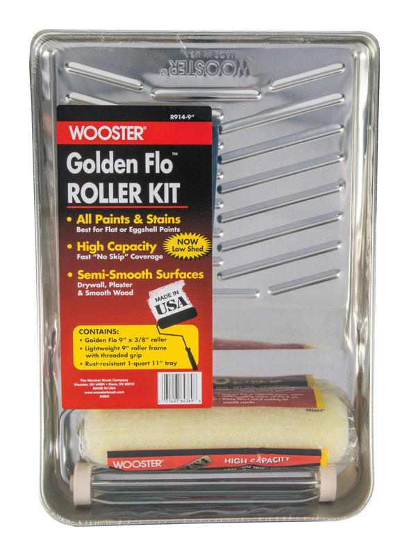 WOOSTER - Wooster Golden Flo Cage Paint Roller Kit Threaded End