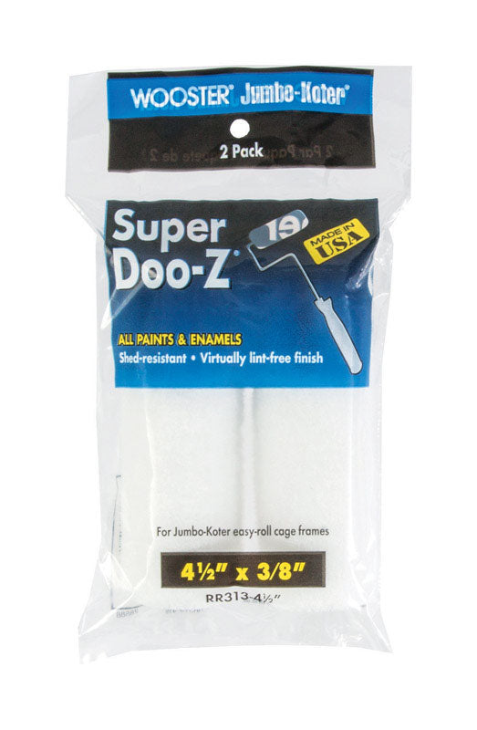 WOOSTER - Wooster Super Doo-Z Fabric 4-1/2 in. W X 3/8 in. Trim Paint Roller Cover 2 pk