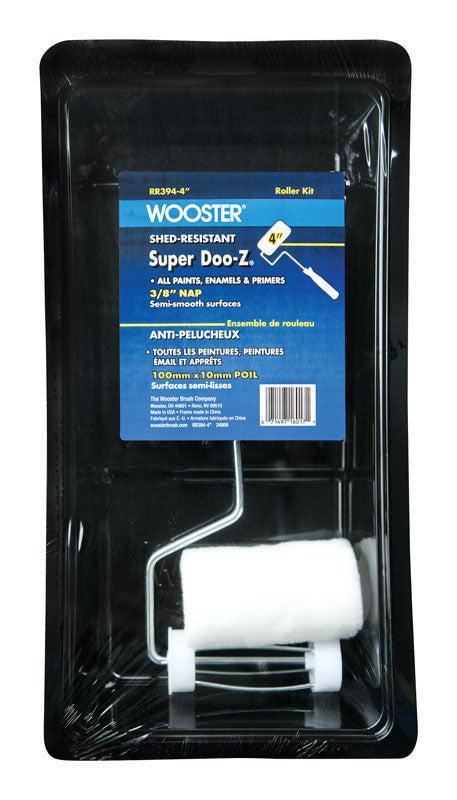 WOOSTER - Wooster Super Doo-Z Fabric 4 in. W X 3/8 in. Trim Roller with Frame 3 pk